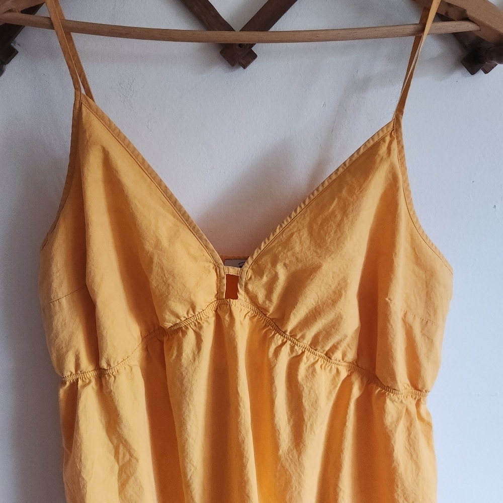Rails Maxi Organic Cotton Tank Top Sleeveless Summer Dress Marigold Yellow Large - Picture 8 of 13